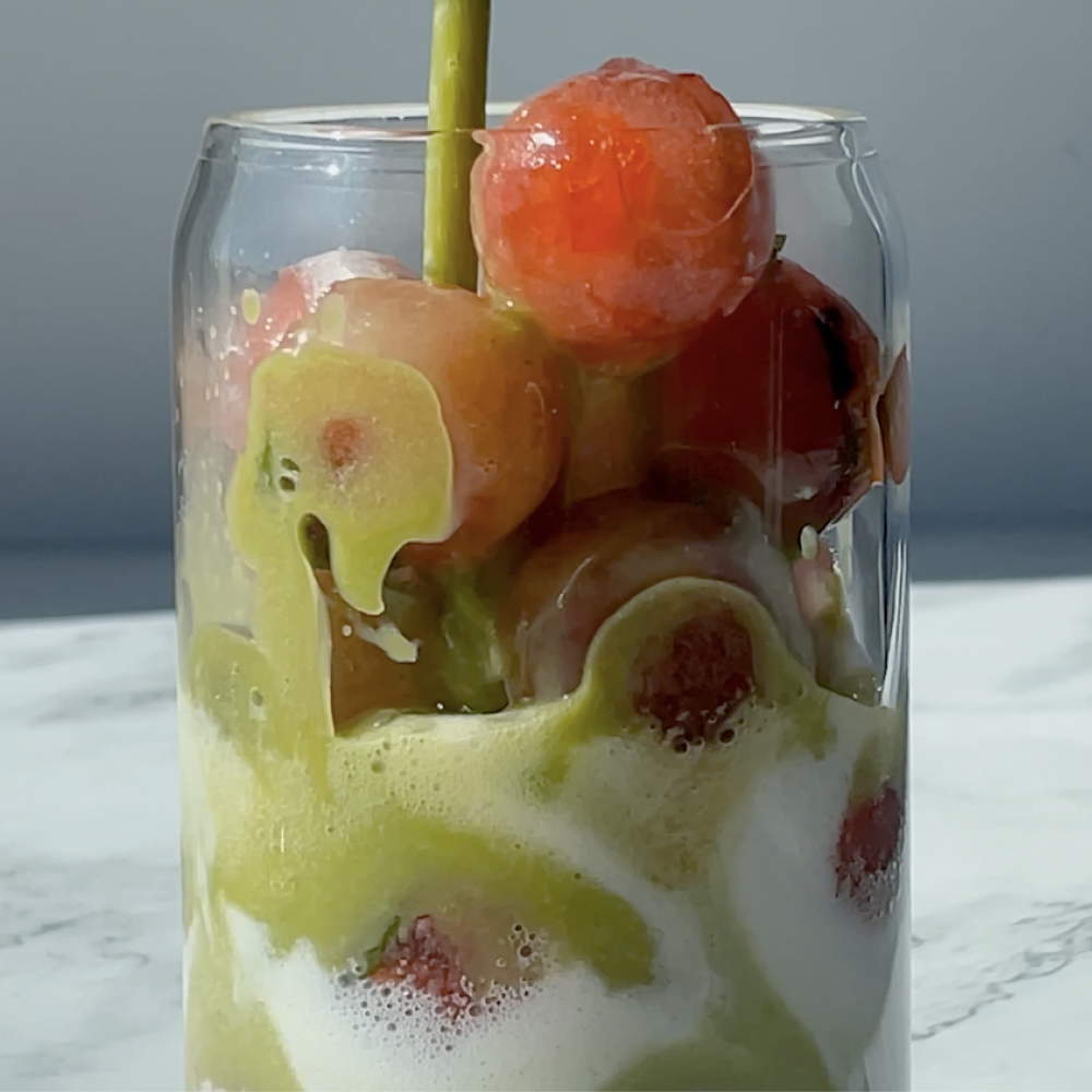 Iced Strawberry Mint Matcha