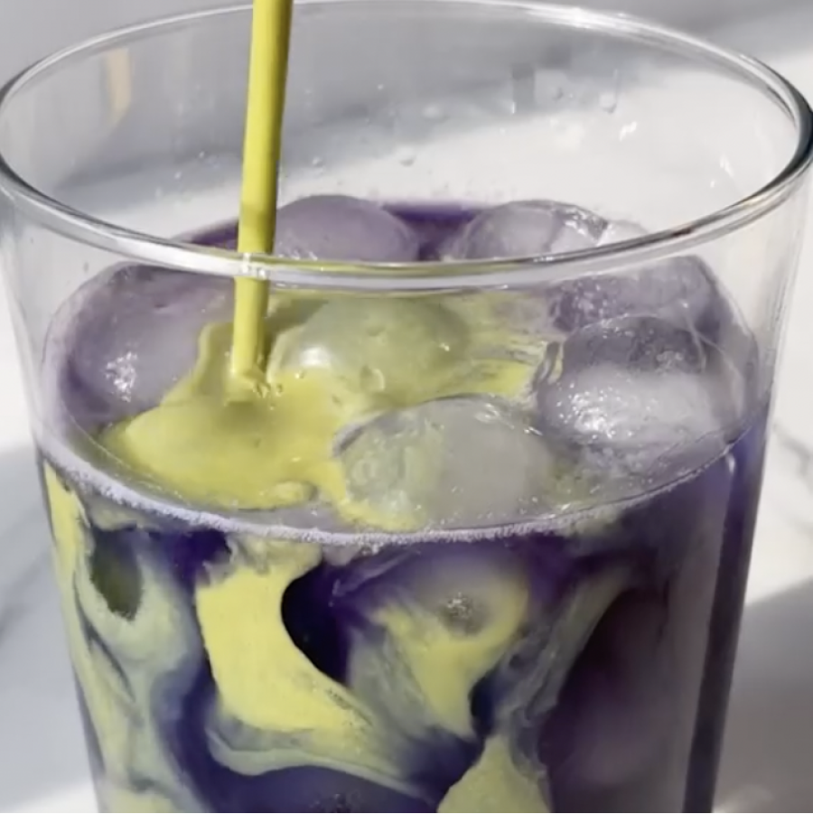 Butterfly Pea Flower Matcha Latte