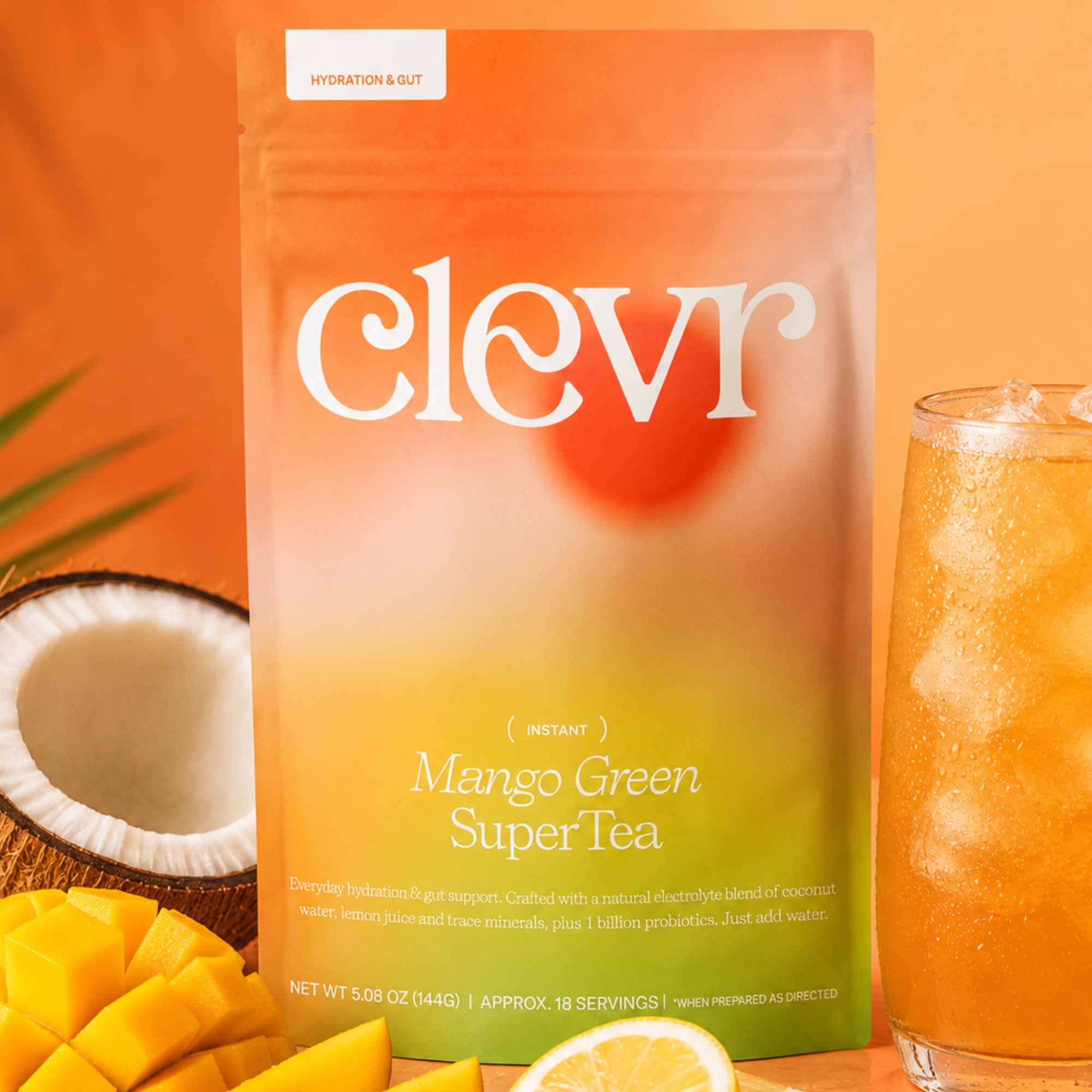 Refreshing Mango Green SuperTea for Hydration