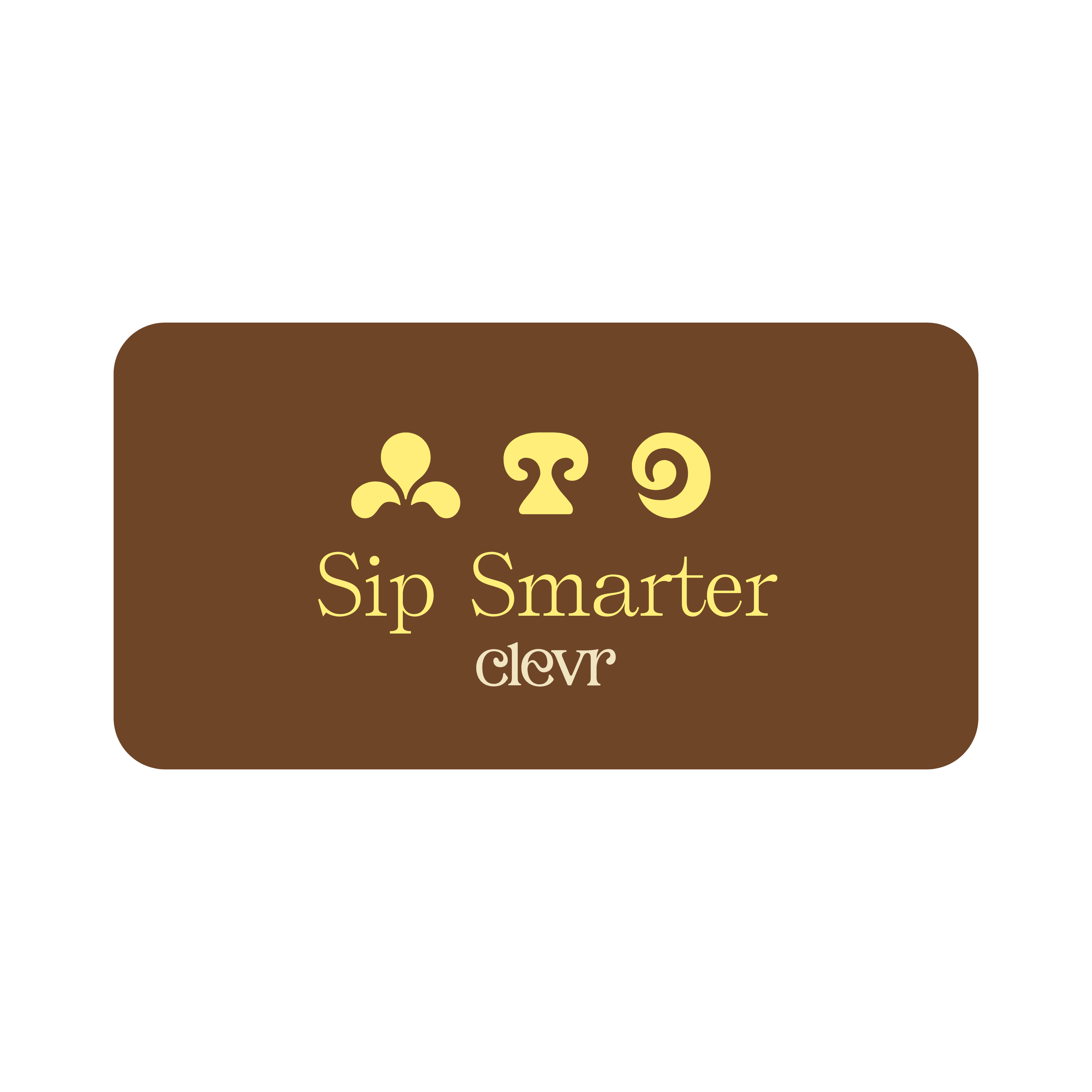Clevr gift card that says "Sip Smarter Clevr"