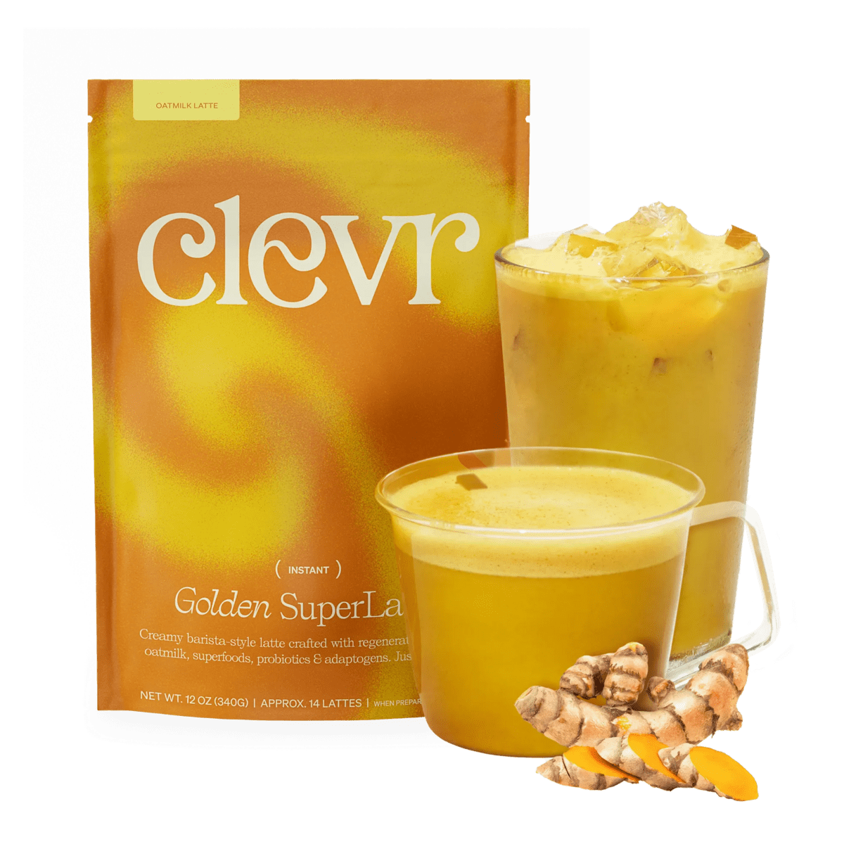 Golden SuperLatte |Turmeric & Adaptogen Latte | Clevr Blends Golden SuperLatte |Turmeric & Adaptogen Latte | Clevr Blends