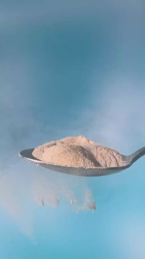 Video making Clevr SuperTea. Add powder to water, froth, pour over ice, and stir.